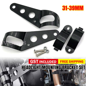 2pcs 31mm-39mm Fork Motorcycle Head Lamp Holder Adapter Headlight Mount Bracket