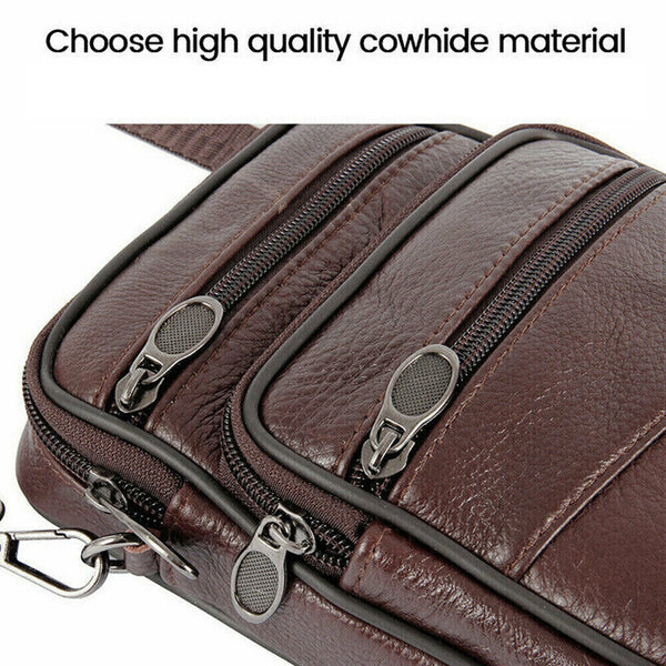 Mens Crossbody Bags Leather Wallet Side Shoulder Messenger Handbag Backpack AU