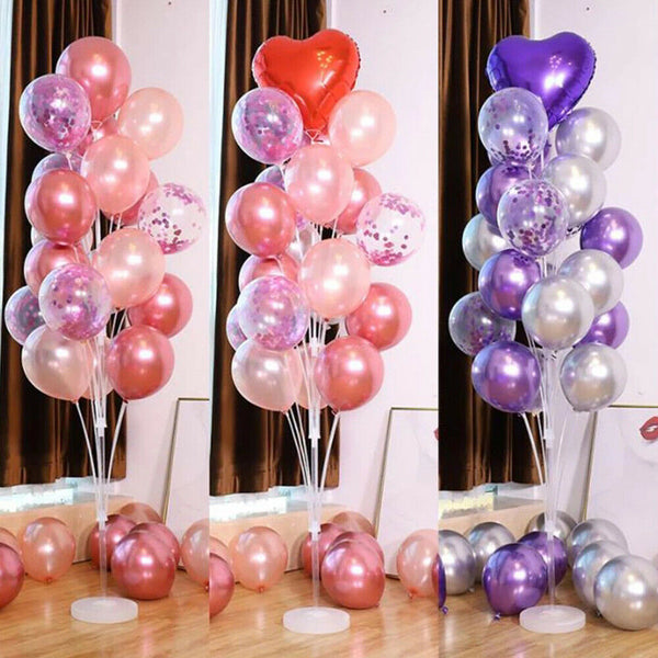 3/6/12 Set 70 cm Balloon Column Set Upright Base Stand Holder Wedding Party Deco