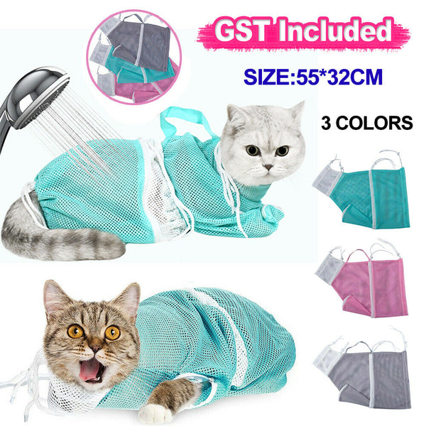 Cat Supplies Washing Bags for Pet Bathing Nail Trimm Mesh Cat Grooming Bath Bag