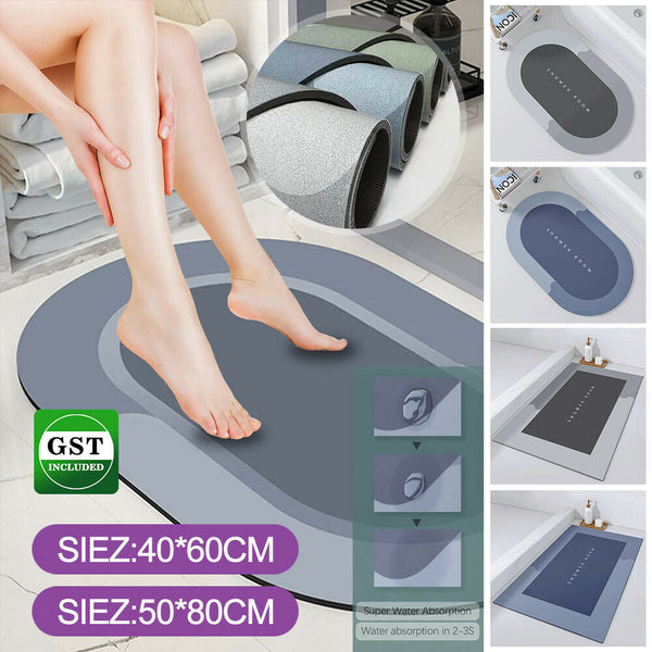 QuickDrying Bathroom Mat SuperAbsorbent Balcony Carpet Floor Shower Non-slip Rug