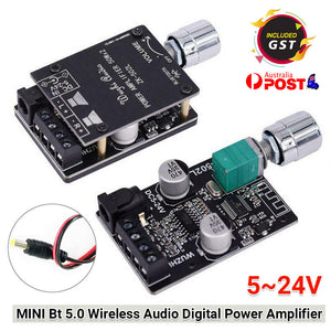 MINI Bluetooth 5.0 Wireless Audio Digital Power Amplifier Stereo Board Amp AU