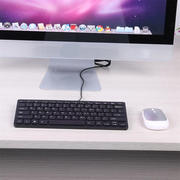 Super Slim Mini Wired Keyboard K1000 USB Multimedia Waterproof Keypad Universal