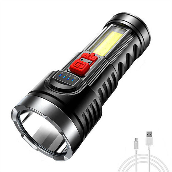 12000000LM LED Flashlight Super Bright Torch Camp Lamp 4 Modes USB Rechargeable