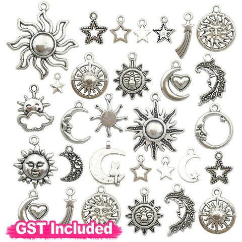 70PCS Bulk Tibetan Silver Mixed Charms Pendant Jewelry DIY Making Craft Findings