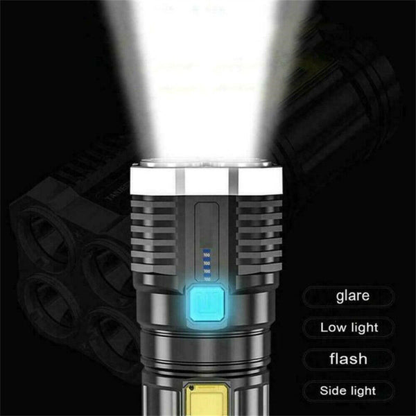 Super Bright 1000000LM Torch Led Flashlight USB Rechargeable Tactical Light