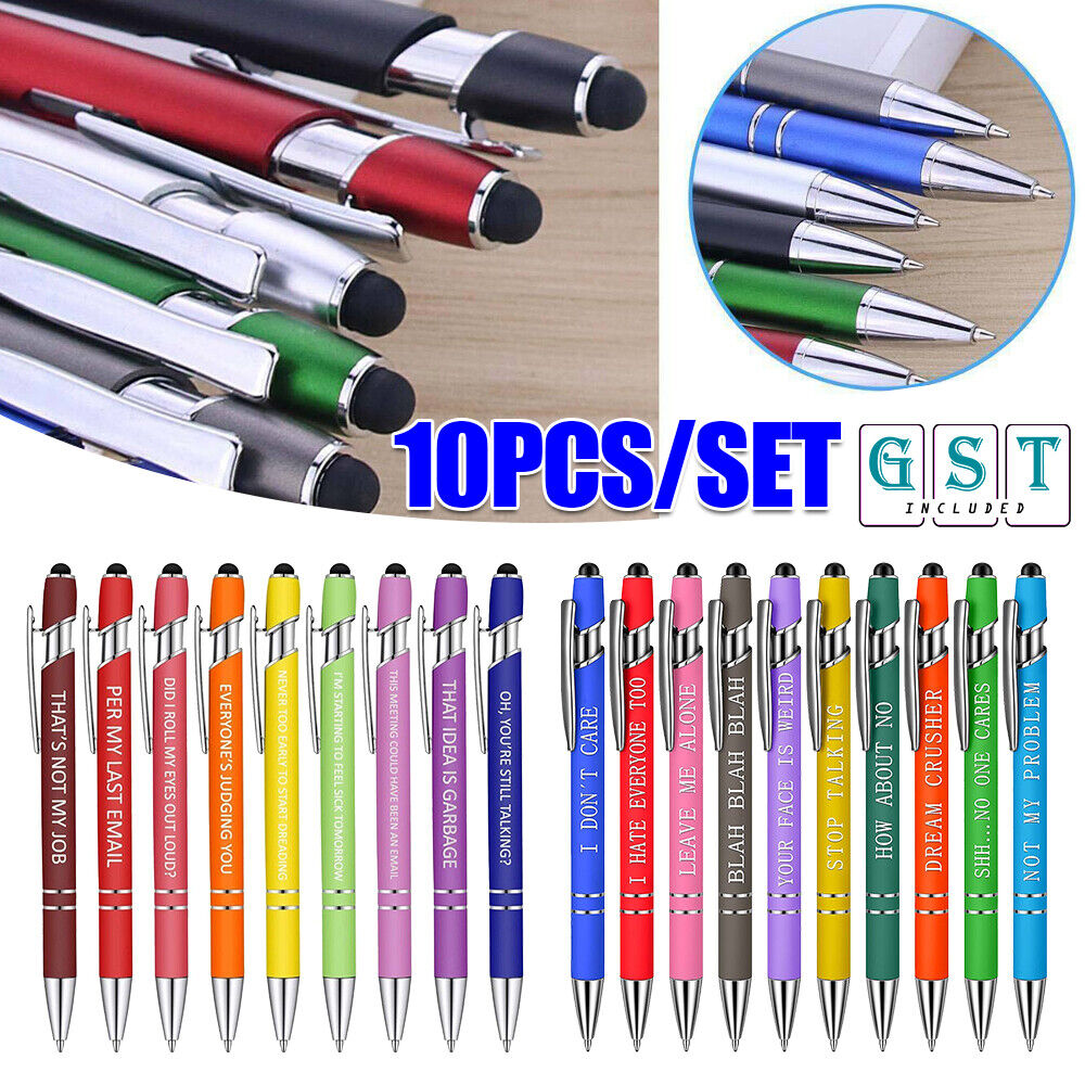 Motivational Badass Pen Set, 5Pieces Funny Daily Ballpoint Pens