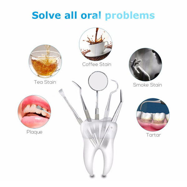 Teeth Hygiene Picks Mirror Scaler Tartar Calculus Plaque Remover Dental Tool Kit