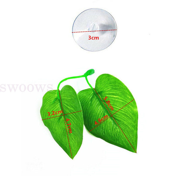 Artificial Plant Leaf Betta Hammock Fish Rest Bed Tropical Aquarium Decor