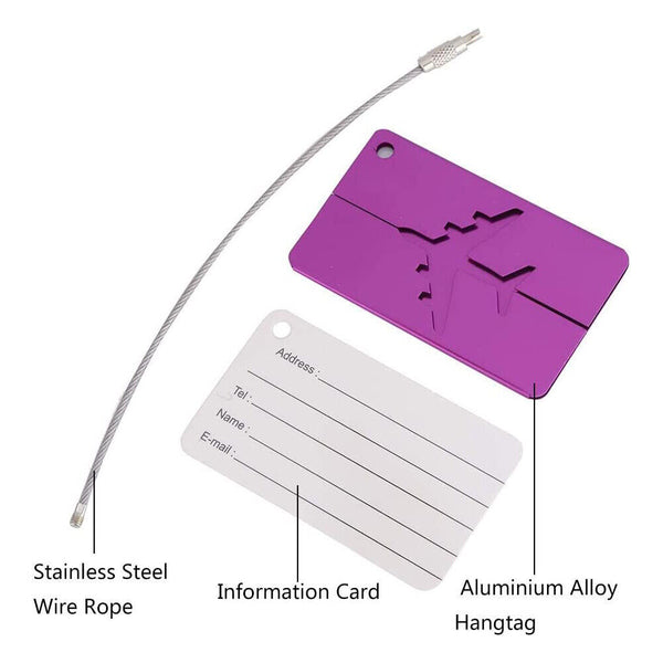 1/2/3/4/5x Luggage Tag Travel Baggage Suitcase Bag Identity Address Name Labels