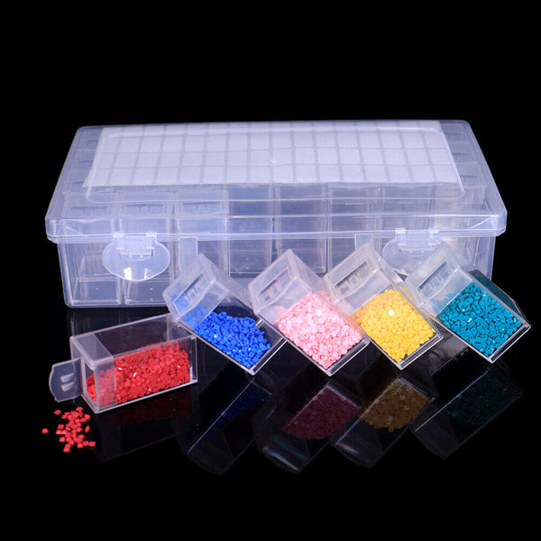 64 Grid Diamond Painting Storage Box Art Nail Bead Accessories Case Kit AU