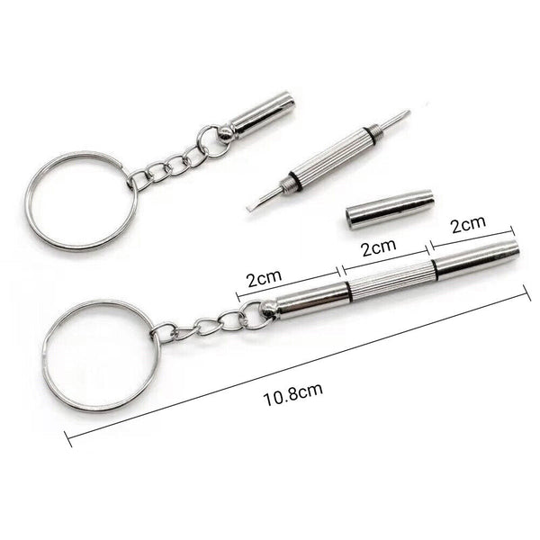 Mini Screwdriver 3 in 1 Keychain Glasses Watch Phone Screw Repair Tool Keyring