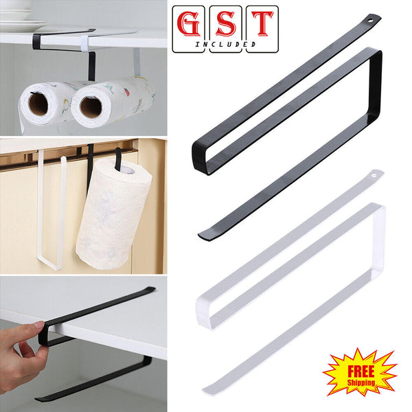 Paper Towel Holder Hanger Rack Kitchen Shelf Organizer Under Cabinet Roll Cup AU