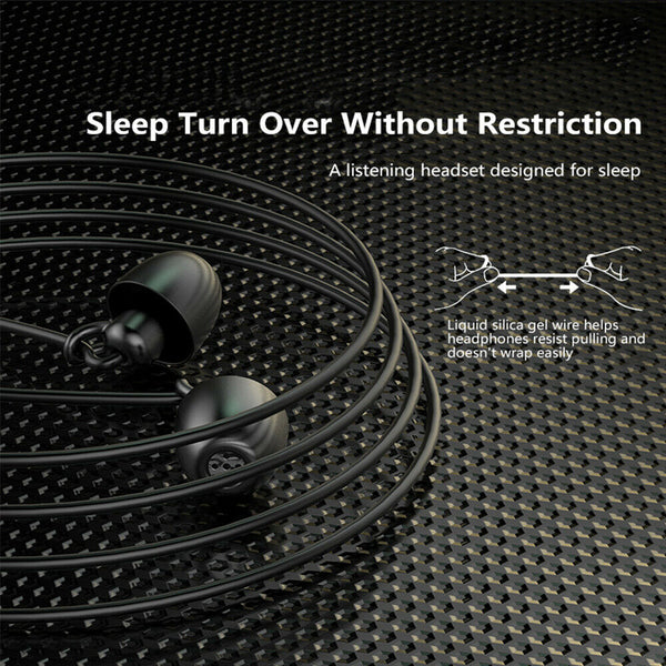 2PCS In Ear Sleep Earphone Anti-Noise Ultra Soft Headphone Earbuds Headsets