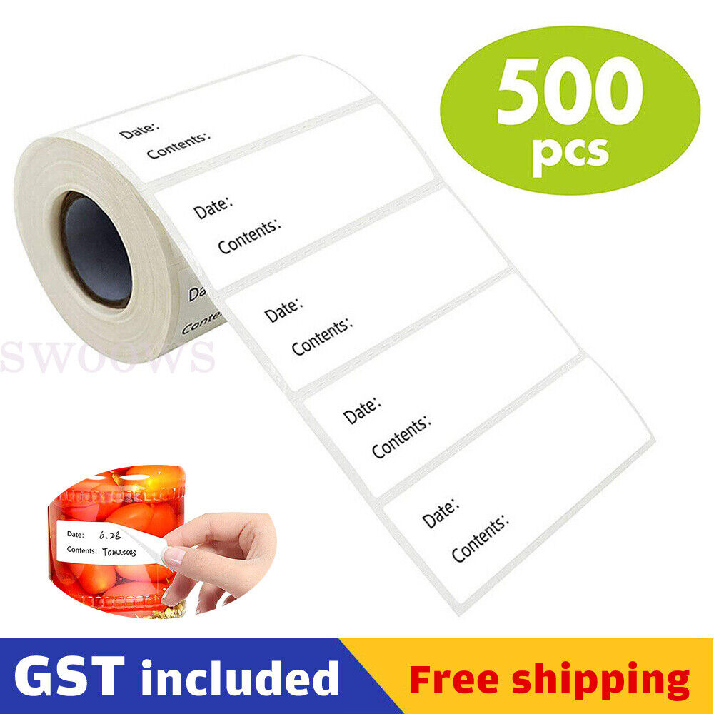 500/roll Kitchen Stickers Refrigerator Freezer Food Storage Date Content Labels