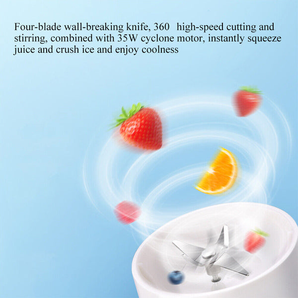 Portable Rechargeable Electric Juicer Blender Fruit Mixer Shaker Maker Bottle AU