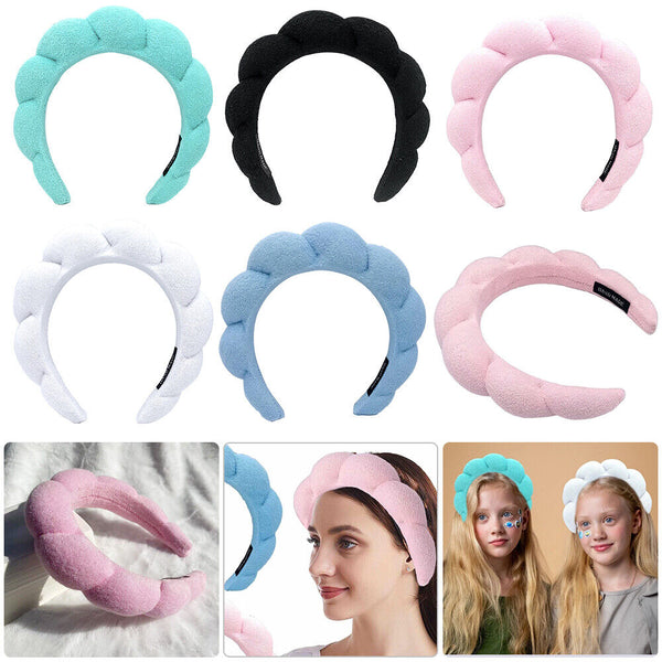 1/5x Spa Headband Sponge Spa Headband for Washing Face Facial Makeup Headband