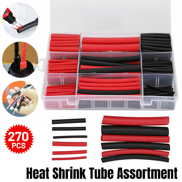 Heat Shrink Tubing Tube Assortment Wire Cable Insulation Sleeving Kit 270 pcs AU