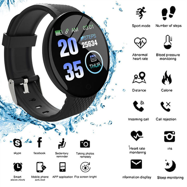 Smart Watch For Men Women Waterproof Smartwatch Bluetooth Sports Fitness Tracker