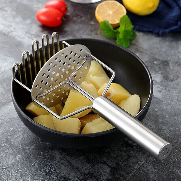 Potatoe Fruit Kitchen Potato Masher Vegetable Press Crusher Stainless Steel Tool