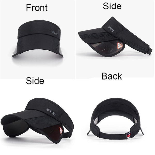 1/2 Summer Sun Visor Golf Hat Women Adjustable Golf Cap With Retractable Brim UV