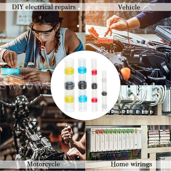 Solder Seal Sleeve Heat Shrink Butt Wire Connectors Terminals Waterproof