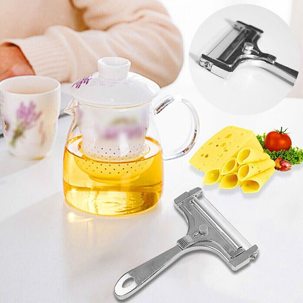 2x Adjustable Cheese Slicer Stainless Steel Wire Cheese Cutter Kitchen Cooking