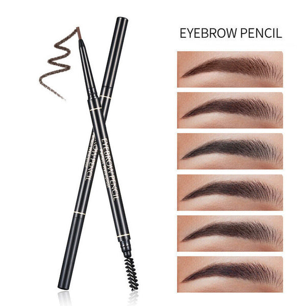 Slim Eyebrow Pencil Waterproof Eye Brow Eyeliner Pen With Brush Makeup Cosmetic