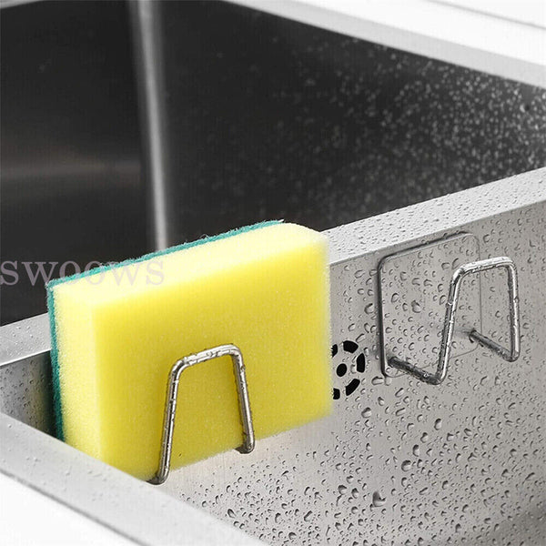 4PCS sponge holder Soap Hook Sinks Suction Holder Kitchen Dish Sink Rack