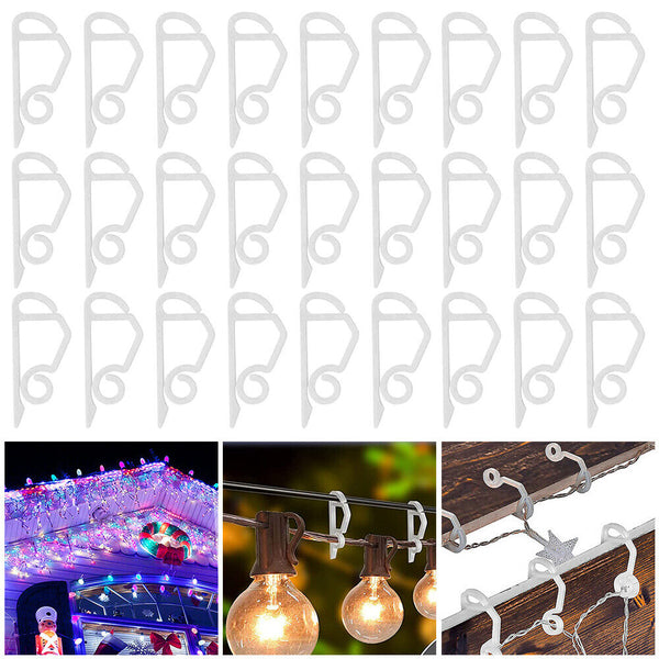 100Pcs Led Fairy Lights Gutter Hooks Heavy Duty Clips Party Led Fairy Light AU