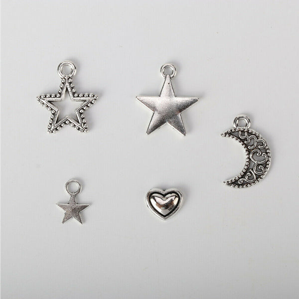 70PCS Bulk Tibetan Silver Mixed Charms Pendant Jewelry DIY Making Craft Findings