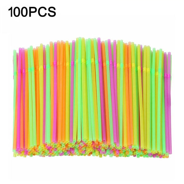 UP1000Straw BPA-Free Bendable Disposable Drinking Plastic Party Straw Multicolor