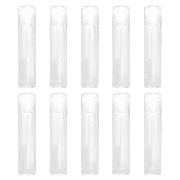 10PCS DIY 5g Clear Empty Lipstick Caps Transparent Container Lip Balm Tubes