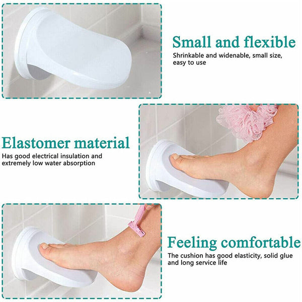 Shower Foot Rest Stand for Shaving Legs Suction Cup Bathroom Washing Feet Step