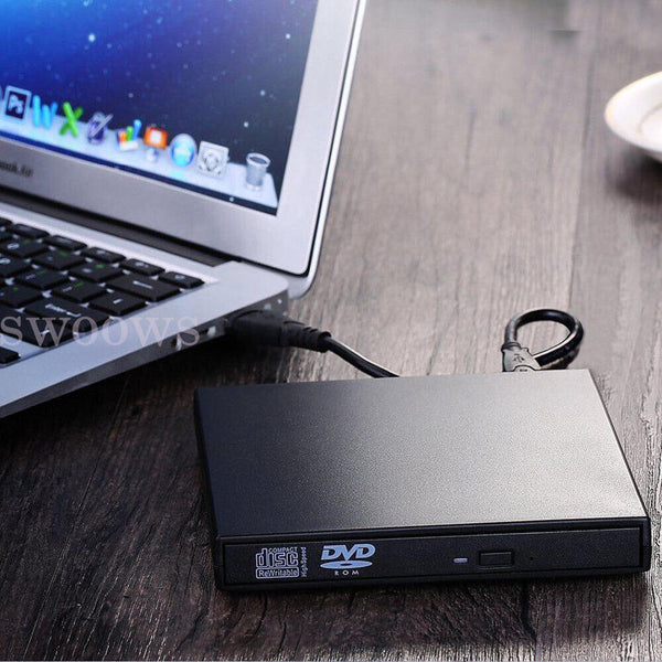 USB Portable Burner External Drive CD RW DVD ROM Reader Writer For Mac & Windows