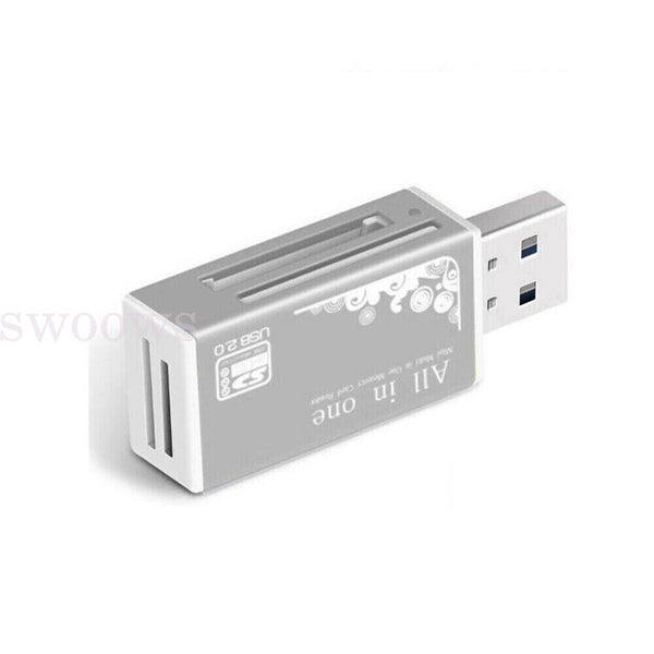 2x All in One Multi Card Reader For SDHC Micro SD to USB 2.0 MMC M2 Memory Stick