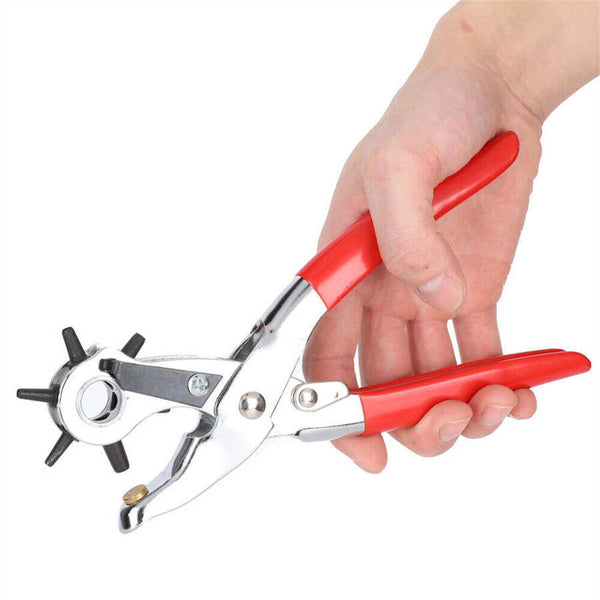 Leather Belt Eyelet Hole Punch Plier Puncher Craft Hand Tool 2mm-4.5mm Revolving