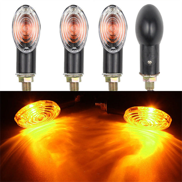 4x Universal Motorcycle Indicators Motorbike Turn Signal Light Bullet Bulbs AU