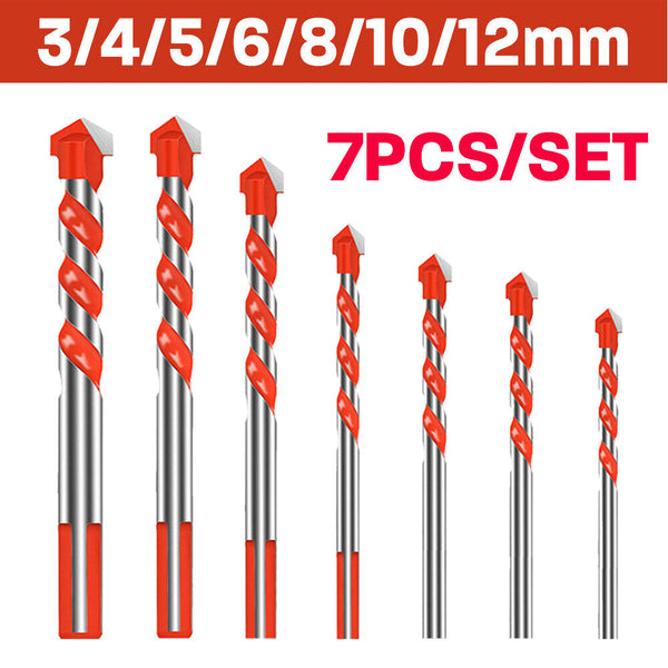 7PCS Ultimate Drill Bits Multifunctional Ceramic Glass Punching Hole Working Set