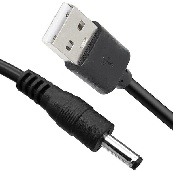 USB to 3.5mm /1.35 mm 5 Volt 5V 2A DC Barrel Jack Plug Charging Power Cable Cord