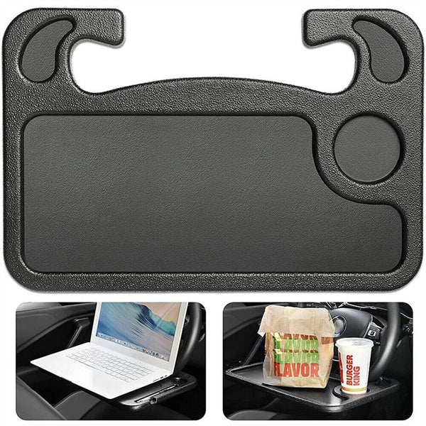 Car Steering Wheel Tray Laptop Table Mount Eating Food Stand Desk Drink Holder A