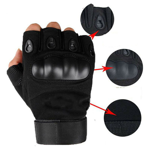 1/3Pairs Tactical Half Finger Gloves FOR Army Military Driving Fitness Sports AU