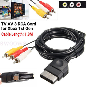 AV Audio Video TV RCA Cord Cable For Microsoft Original/Classic Xbox 1st Gen