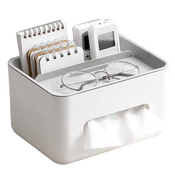 Multifunction Tissue Box Cover Table Napkin Paper Case Holder Storage Organizer
