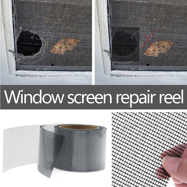 1/2Window Door Repair Tape Fly Screen Insect Repellent Repair Tape Self Adhesive