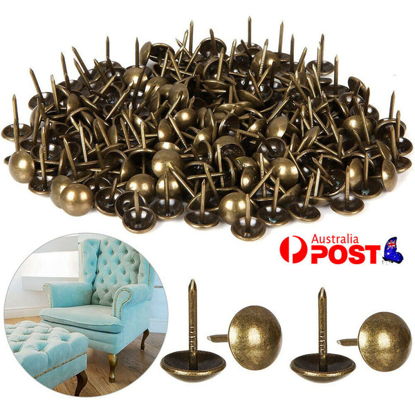 100/200x Upholstery Nails Furniture Hardware Studs/Tacks/Pin 10/13mm Worn Bronze