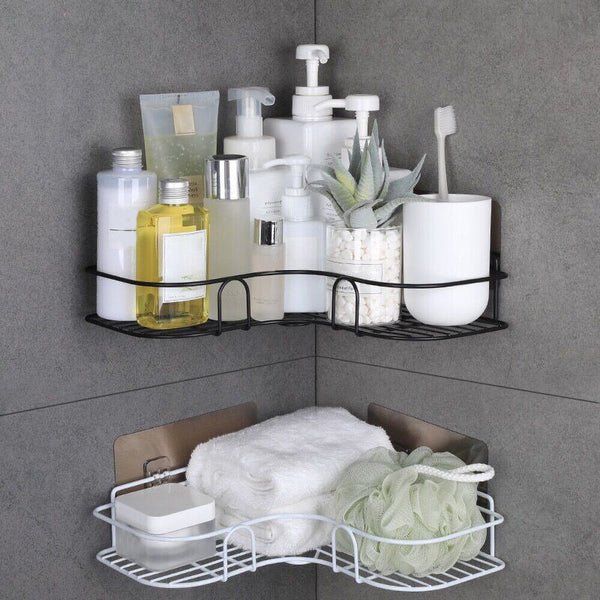 Stainless Steel Shower Caddy Corner Storage Shelf Holder Rack Organiser Bathroom