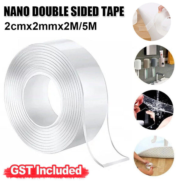 Nano Double Sided Tape Mounting Tape Washable Strong Sticky Heavy Duty Traceless