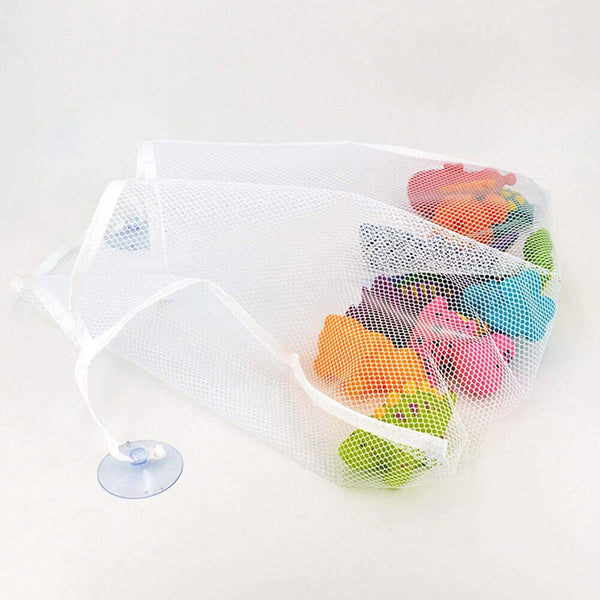 1/2x Toy Bath Storage Bathroom Suction Bathtub Stuff Net Mesh Doll Baby Toys Bag