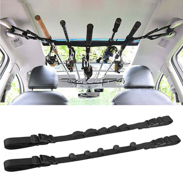 2pcs Car Fishing Rod Strap Fishing Rod Storage Rack Rod Carrier Holder for SUVs